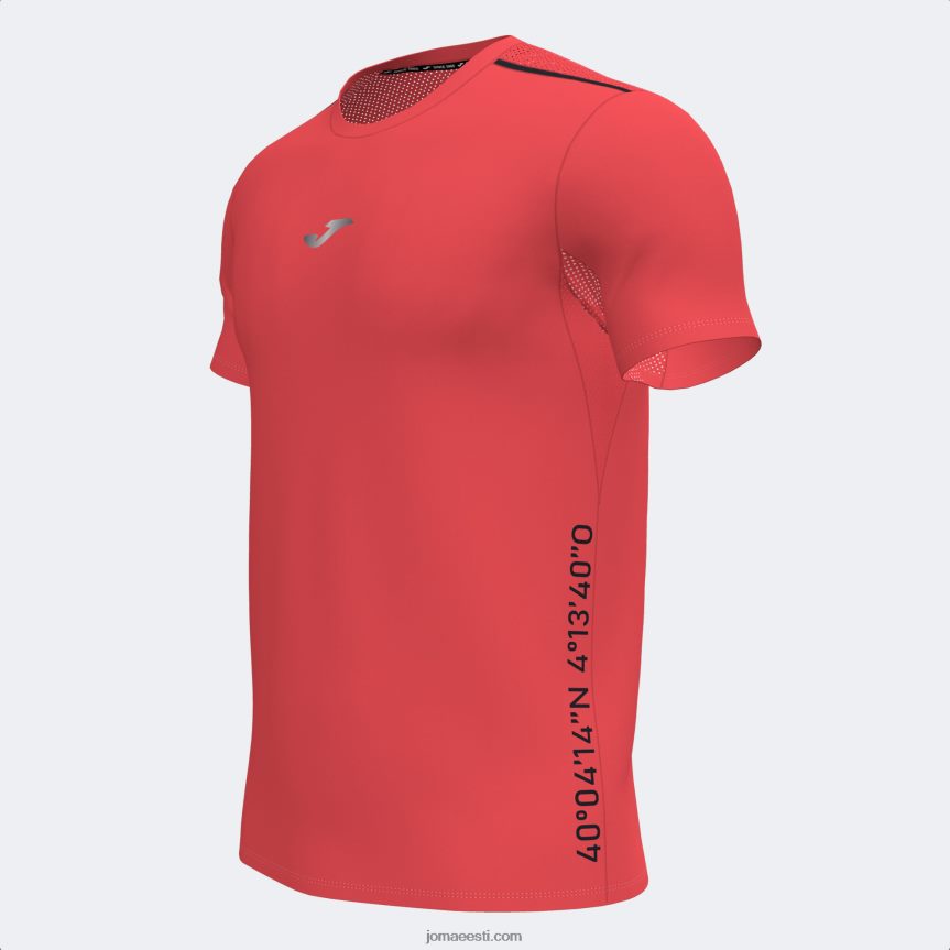 mehed särk lühikeste varrukatega r-city DJNBH2873 fluorestseeruv korall Joma