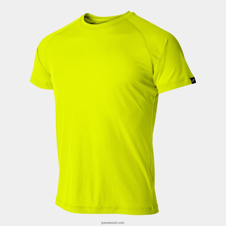 mehed särk lühikeste varrukatega r-kombi DJNBH953 fluorestseeruv kollane Joma