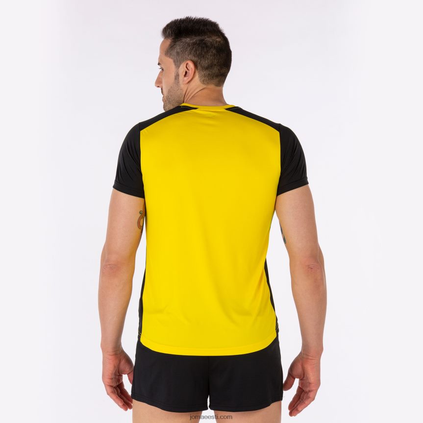 mehed särk lühikeste varrukatega rekord ii DJNBH820 kollane must Joma