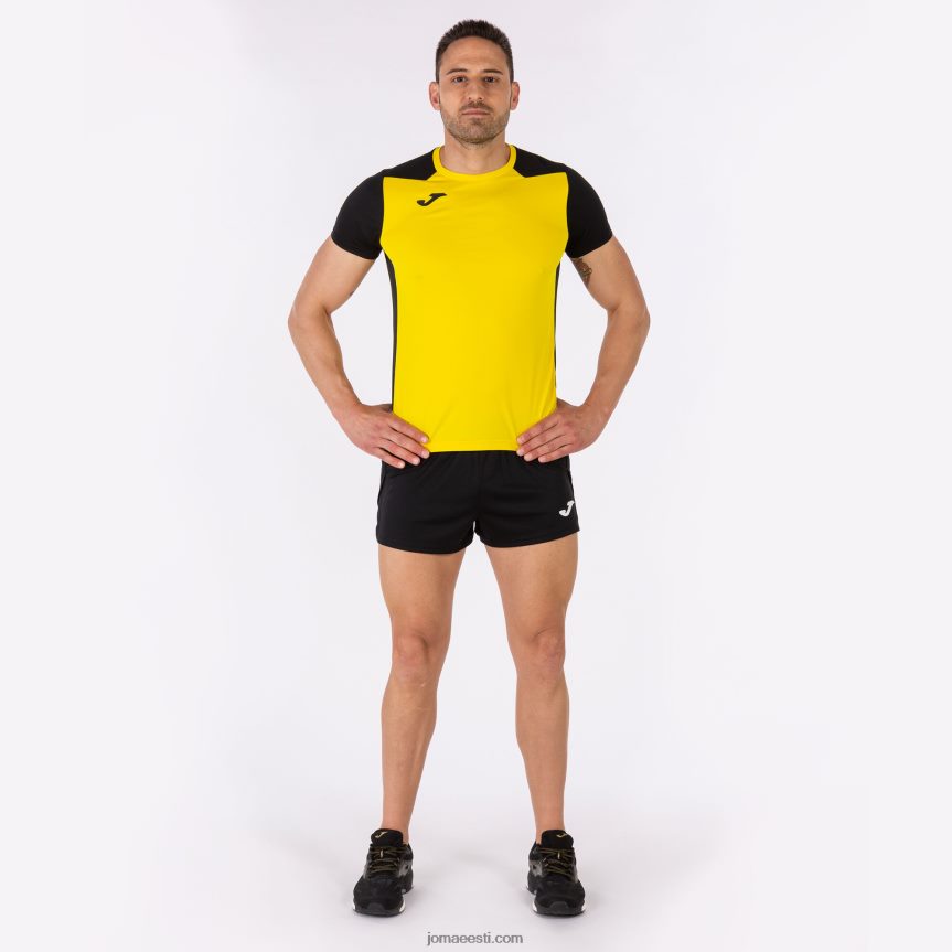 mehed särk lühikeste varrukatega rekord ii DJNBH820 kollane must Joma