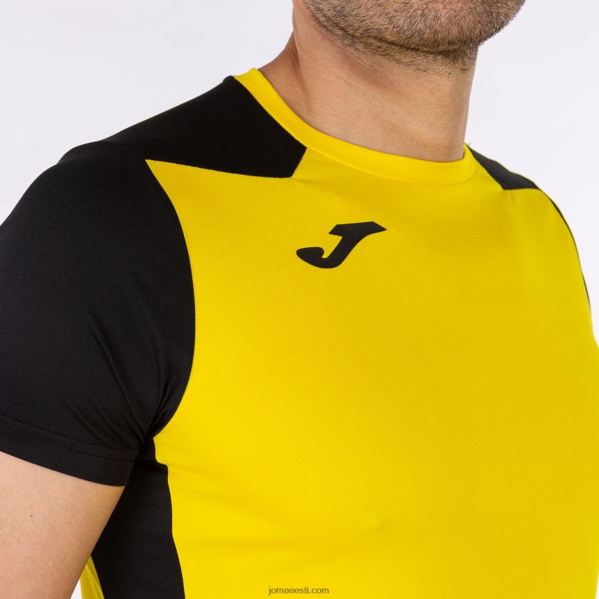 mehed särk lühikeste varrukatega rekord ii DJNBH820 kollane must Joma