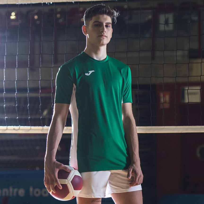 mehed särk lühikeste varrukatega superliga DJNBH3132 roheline valge Joma