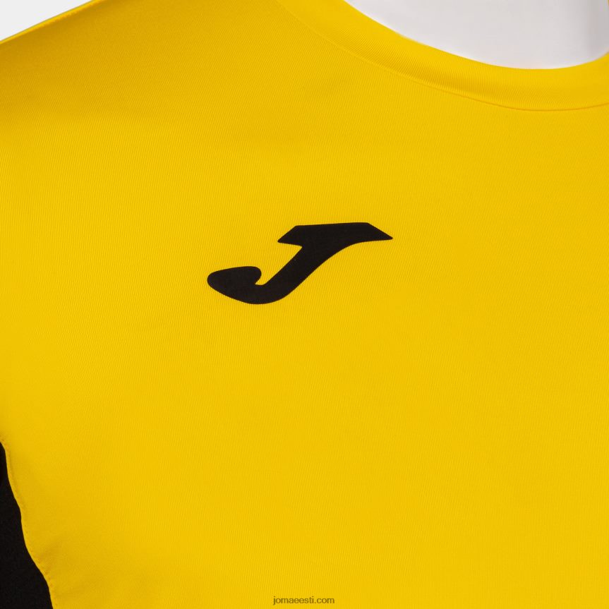 mehed särk lühikeste varrukatega superliga DJNBH3399 kollane must Joma