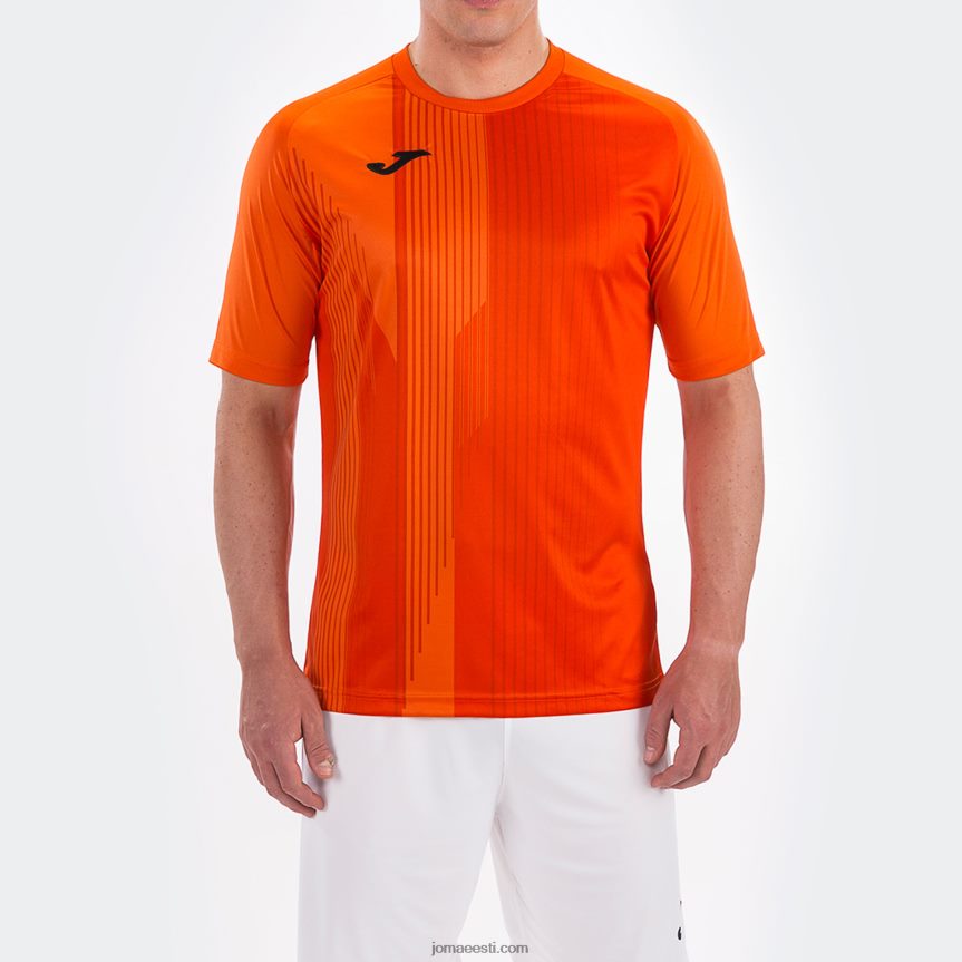 mehed särk lühikeste varrukatega tiiger DJNBH776 oranž Joma