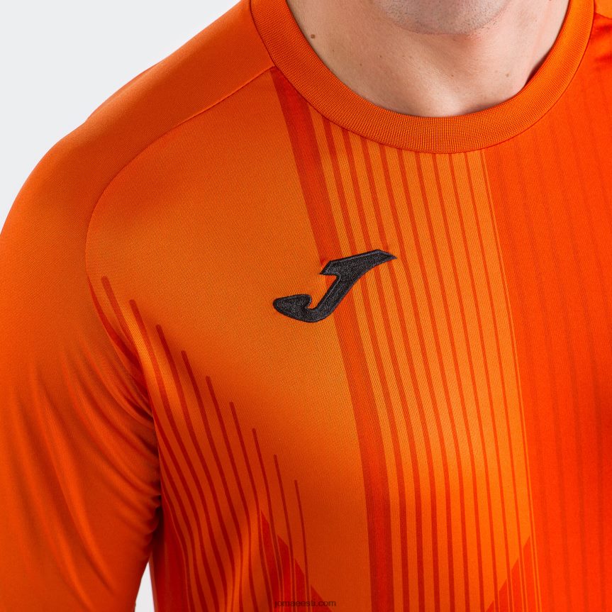 mehed särk lühikeste varrukatega tiiger DJNBH776 oranž Joma