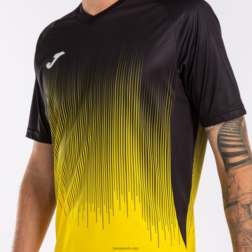 mehed särk lühikeste varrukatega tiiger iv DJNBH3237 kollane must Joma