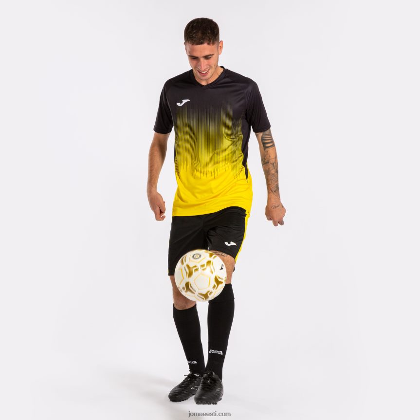 mehed särk lühikeste varrukatega tiiger iv DJNBH3237 kollane must Joma