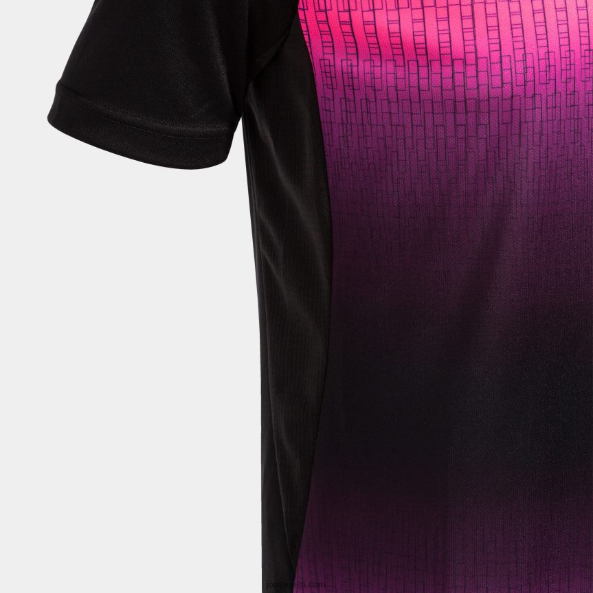 mehed särk lühikeste varrukatega tiiger v DJNBH1166 must fluorestseeruv roosa Joma
