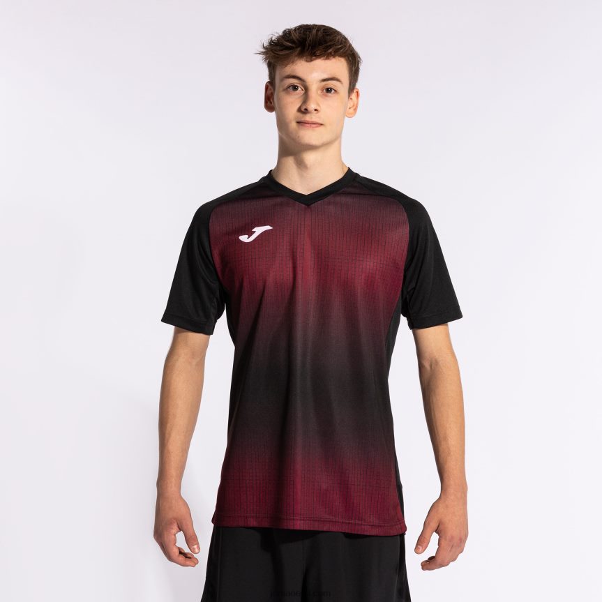 mehed särk lühikeste varrukatega tiiger v DJNBH92 must Burgundia Joma