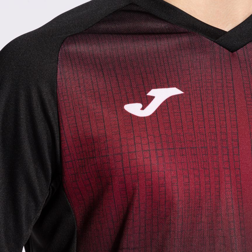 mehed särk lühikeste varrukatega tiiger v DJNBH92 must Burgundia Joma