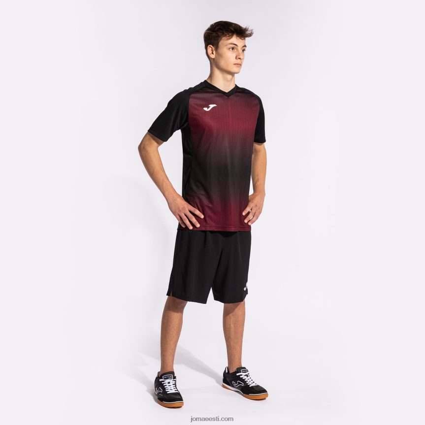 mehed särk lühikeste varrukatega tiiger v DJNBH92 must Burgundia Joma