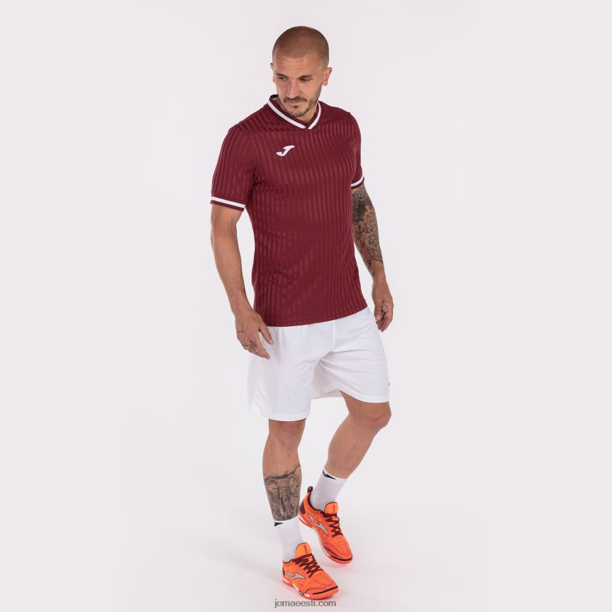 mehed särk lühikeste varrukatega toletum iii DJNBH738 Burgundia Joma