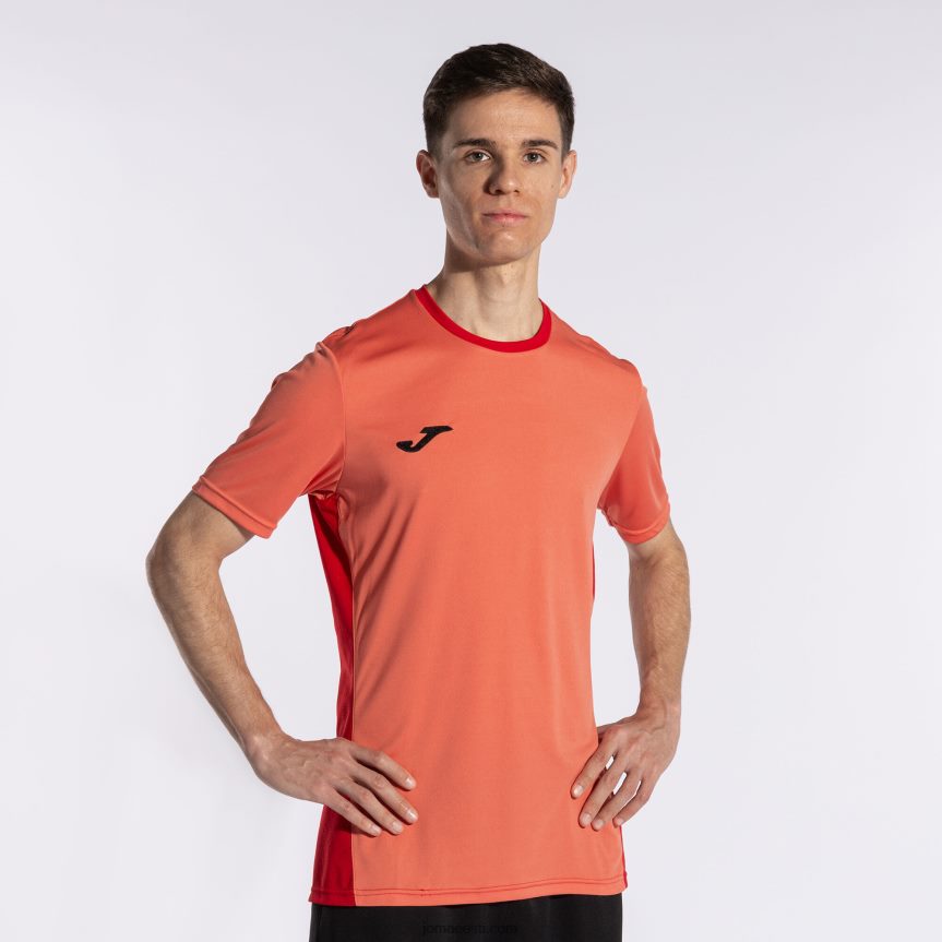 mehed särk lühikeste varrukatega võitja ii DJNBH1010 fluorestseeruv oranž Joma
