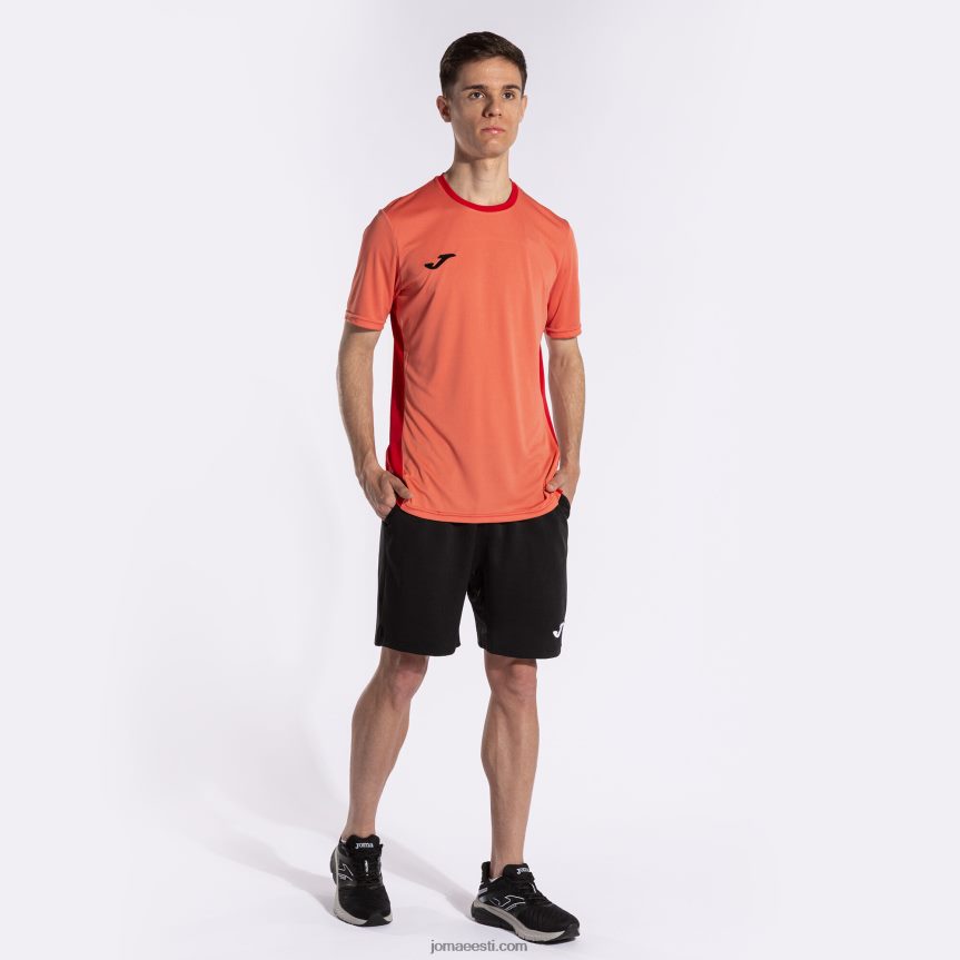 mehed särk lühikeste varrukatega võitja ii DJNBH1010 fluorestseeruv oranž Joma