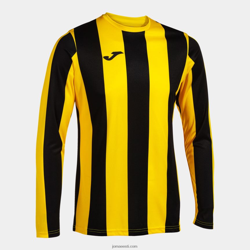 mehed klassikaline pikkade varrukatega särk DJNBH3198 kollane must Joma