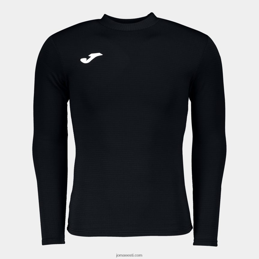 mehed pikkade varrukatega särk brama DJNBH194 must Joma