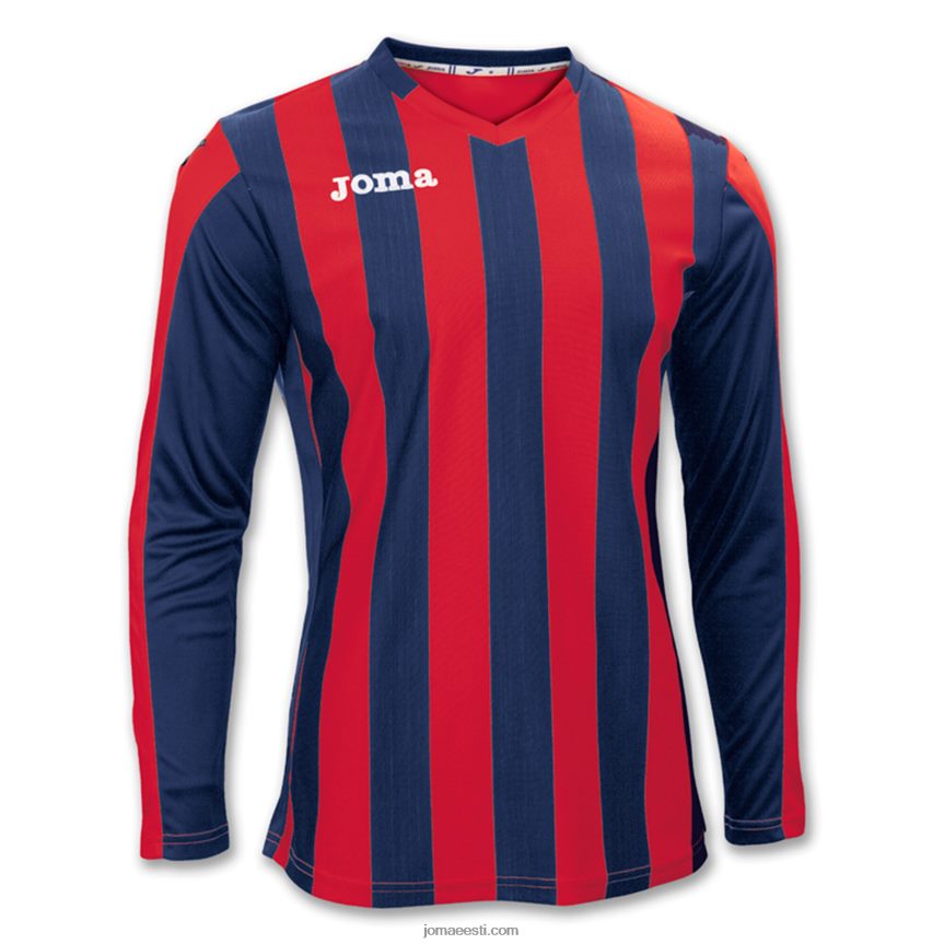 mehed pikkade varrukatega särk copa DJNBH3086 punane tumesinine Joma