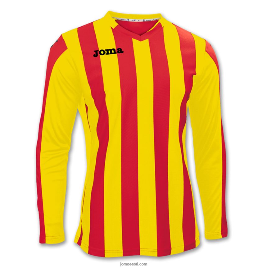 mehed pikkade varrukatega särk copa DJNBH3253 punane kollane Joma