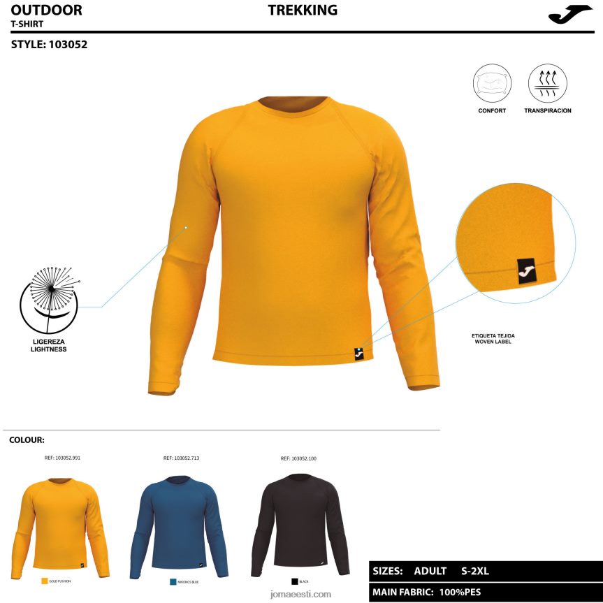 mehed pikkade varrukatega särk explorer DJNBH1381 must Joma