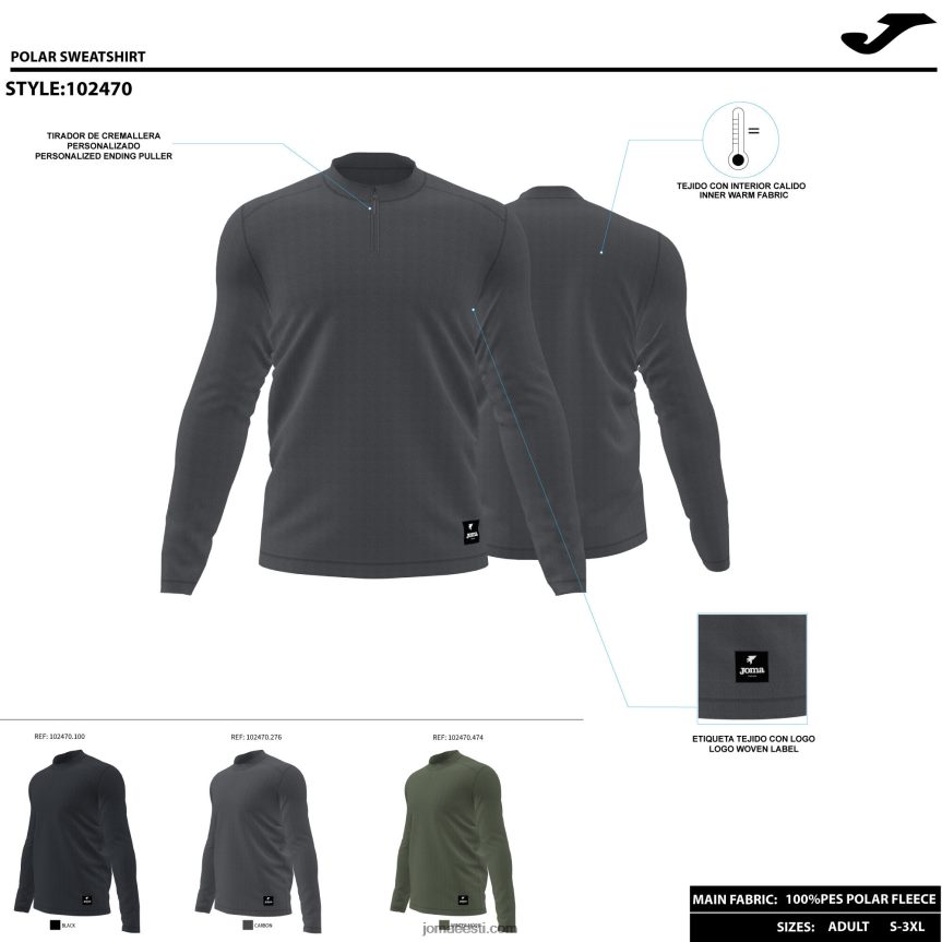 mehed pikkade varrukatega särk explorer DJNBH1501 khaki Joma