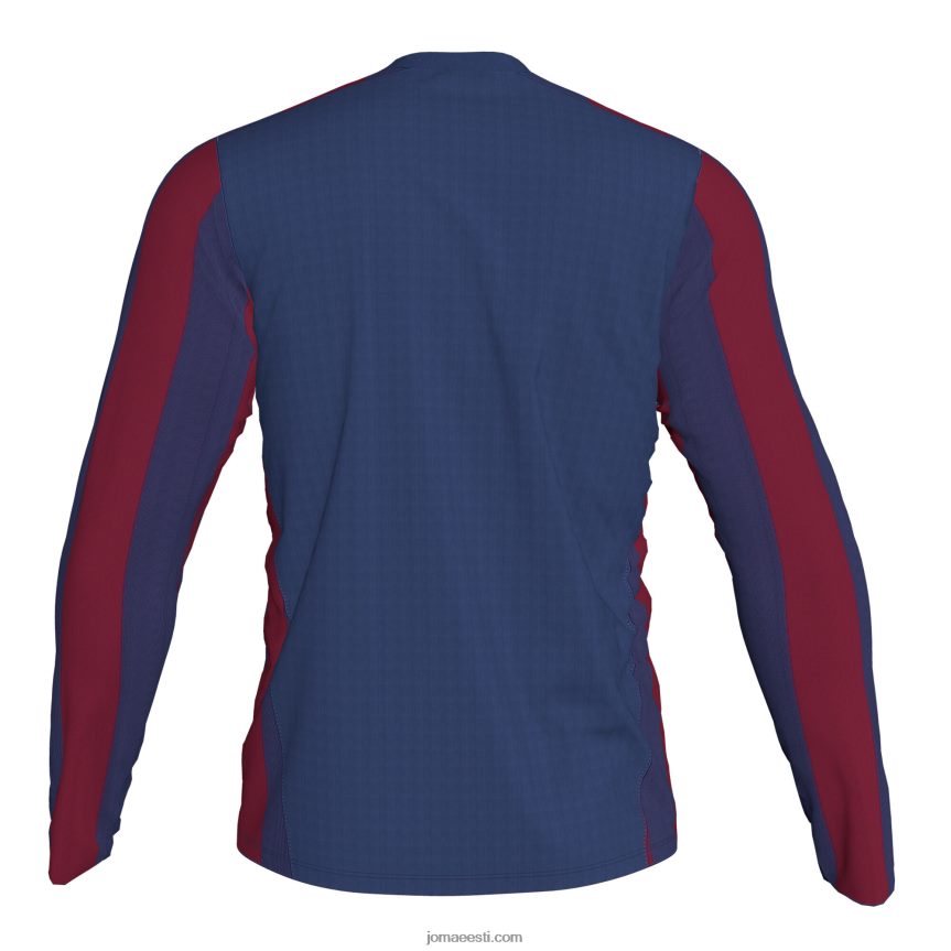 mehed pikkade varrukatega särk inter DJNBH3216 sinine Burgundia Joma