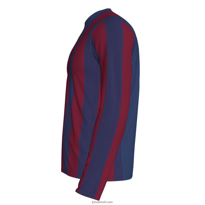 mehed pikkade varrukatega särk inter DJNBH3216 sinine Burgundia Joma