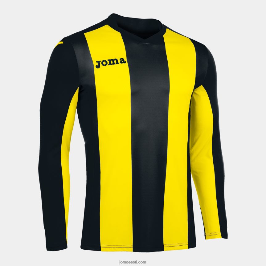 mehed pikkade varrukatega särk pisa DJNBH3525 must kollane Joma
