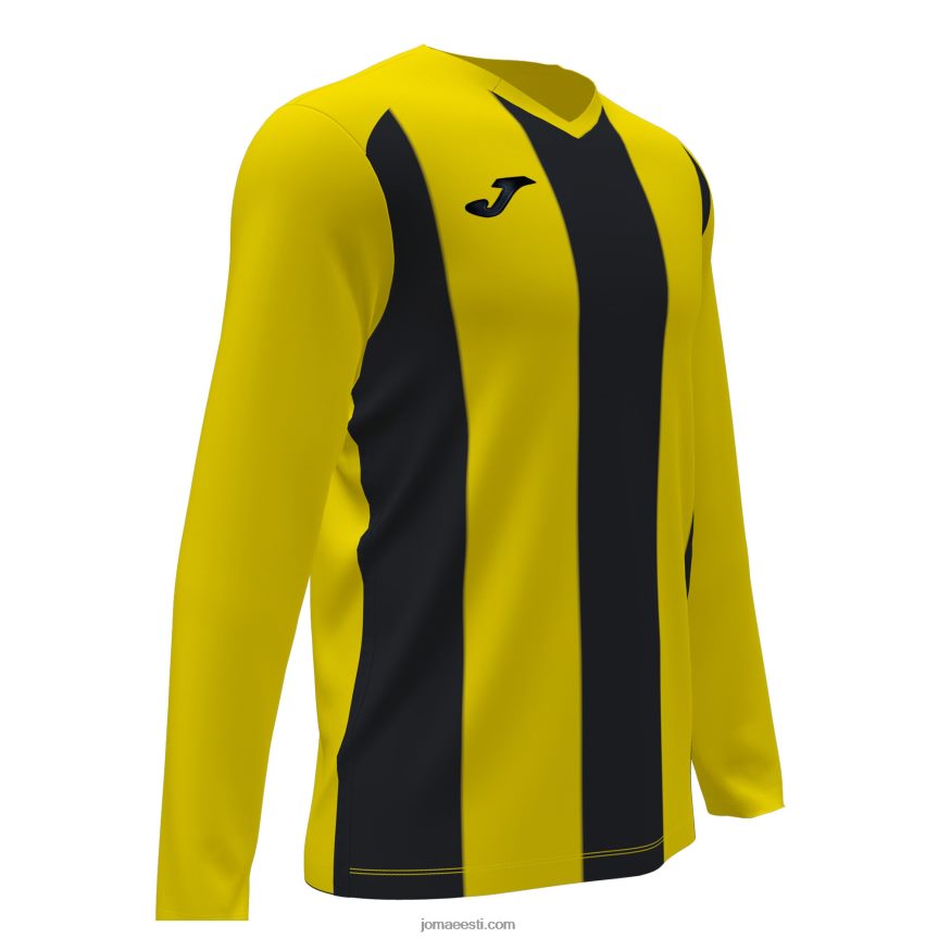 mehed pikkade varrukatega särk pisa ii DJNBH3070 kollane must Joma