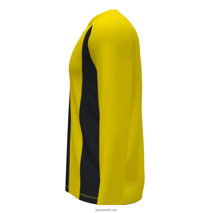 mehed pikkade varrukatega särk pisa ii DJNBH3070 kollane must Joma