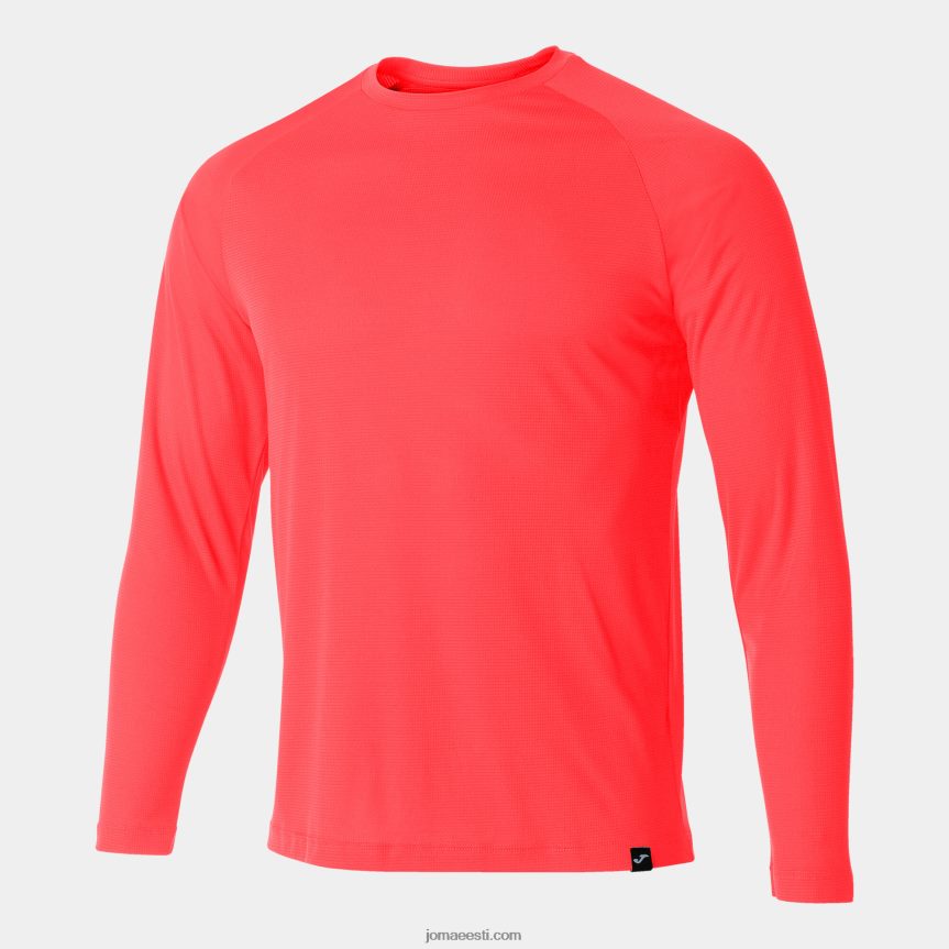 mehed pikkade varrukatega särk r-kombi DJNBH3418 fluorestseeruv korall Joma