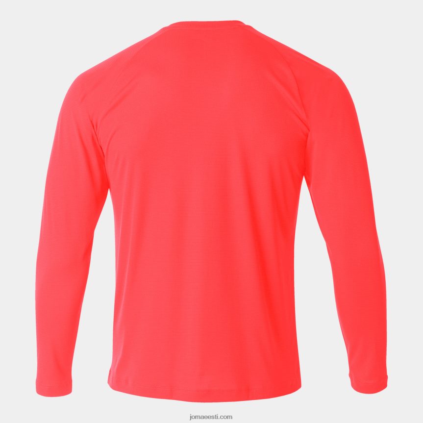 mehed pikkade varrukatega särk r-kombi DJNBH3418 fluorestseeruv korall Joma