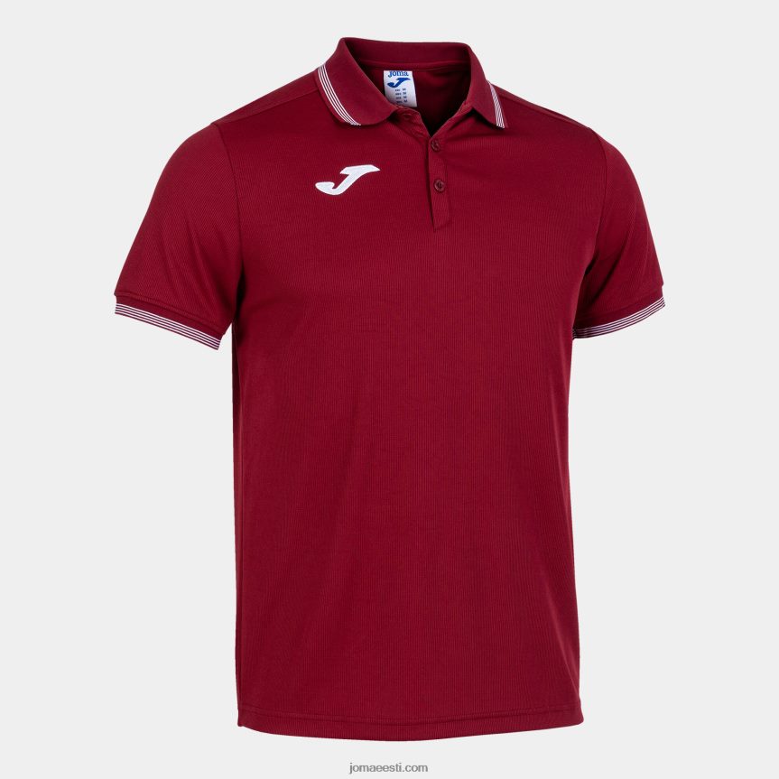 mehed lühikeste varrukatega polosärk campus iii DJNBH2884 Burgundia Joma