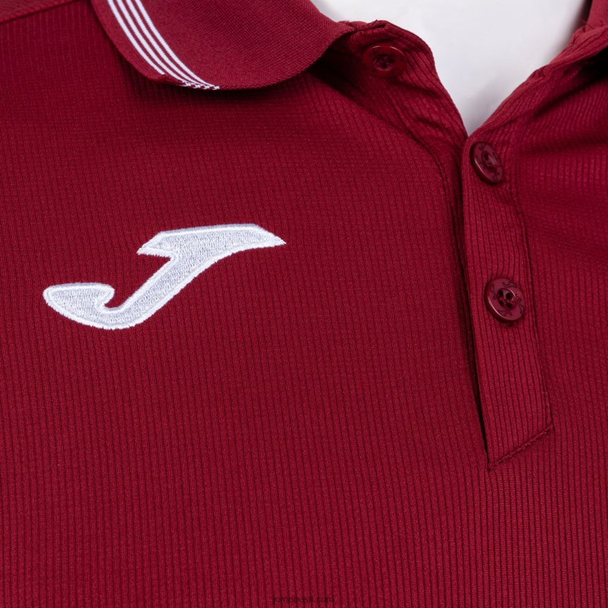 mehed lühikeste varrukatega polosärk campus iii DJNBH2884 Burgundia Joma