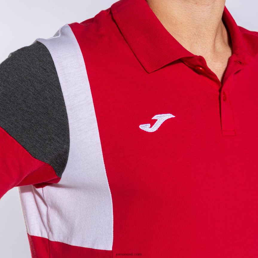mehed lühikeste varrukatega polosärk iii DJNBH3079 punane Joma