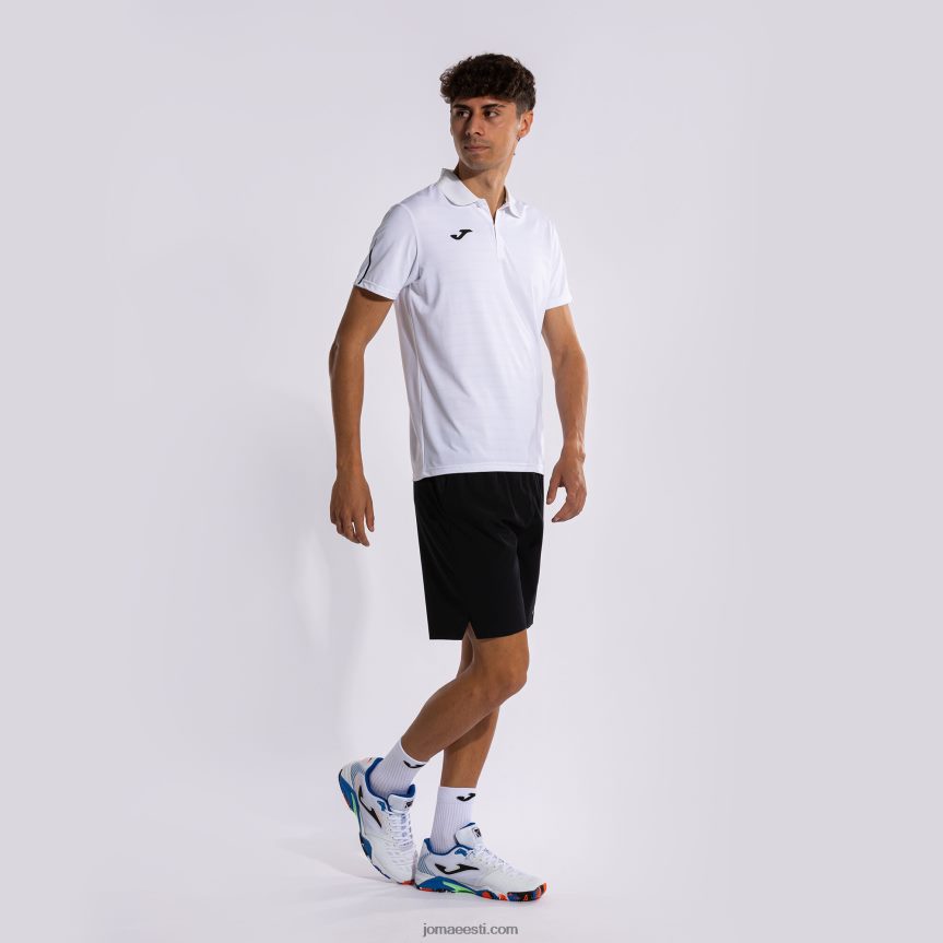 mehed lühikeste varrukatega torneo polosärk DJNBH775 valge Joma
