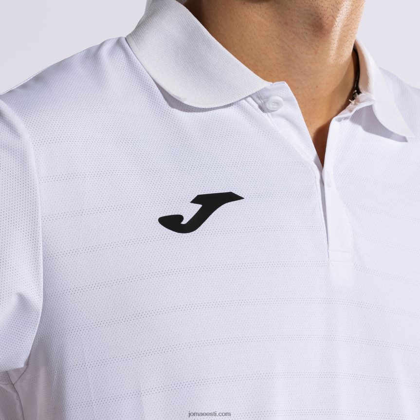 mehed lühikeste varrukatega torneo polosärk DJNBH775 valge Joma
