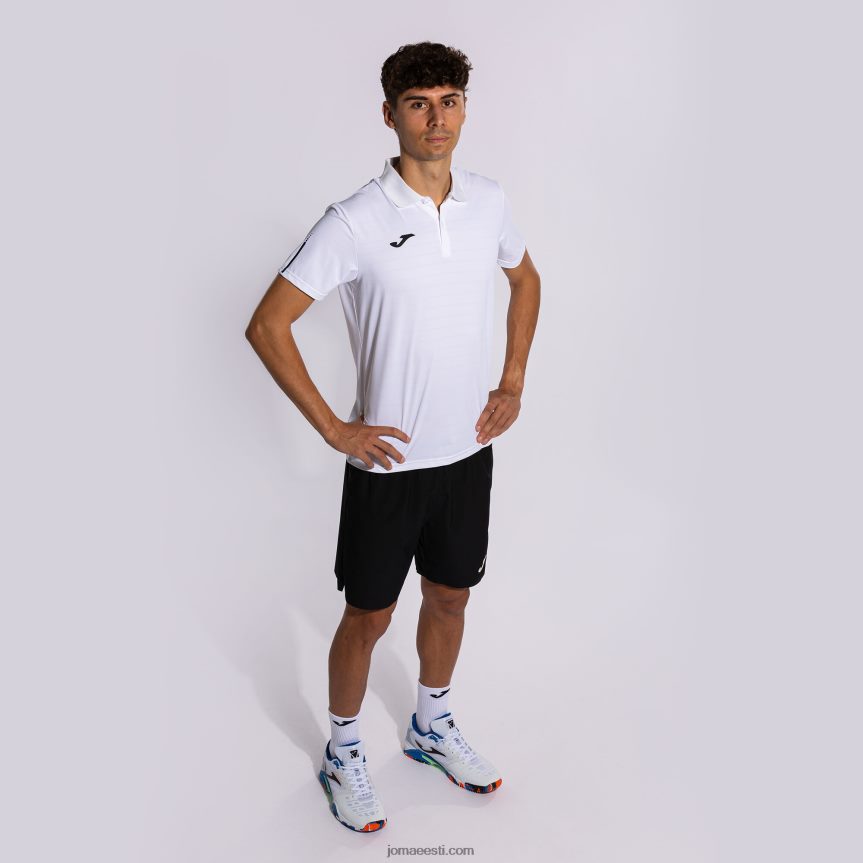 mehed lühikeste varrukatega torneo polosärk DJNBH775 valge Joma