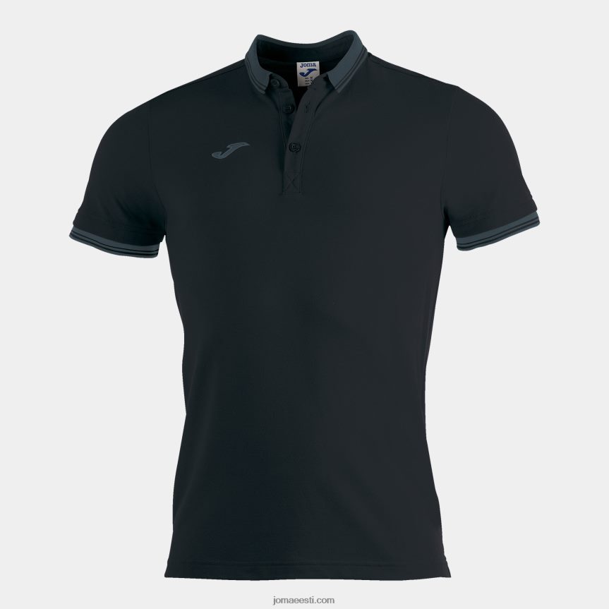 mehed polosärk lühikeste varrukatega bali ii DJNBH4234 must Joma