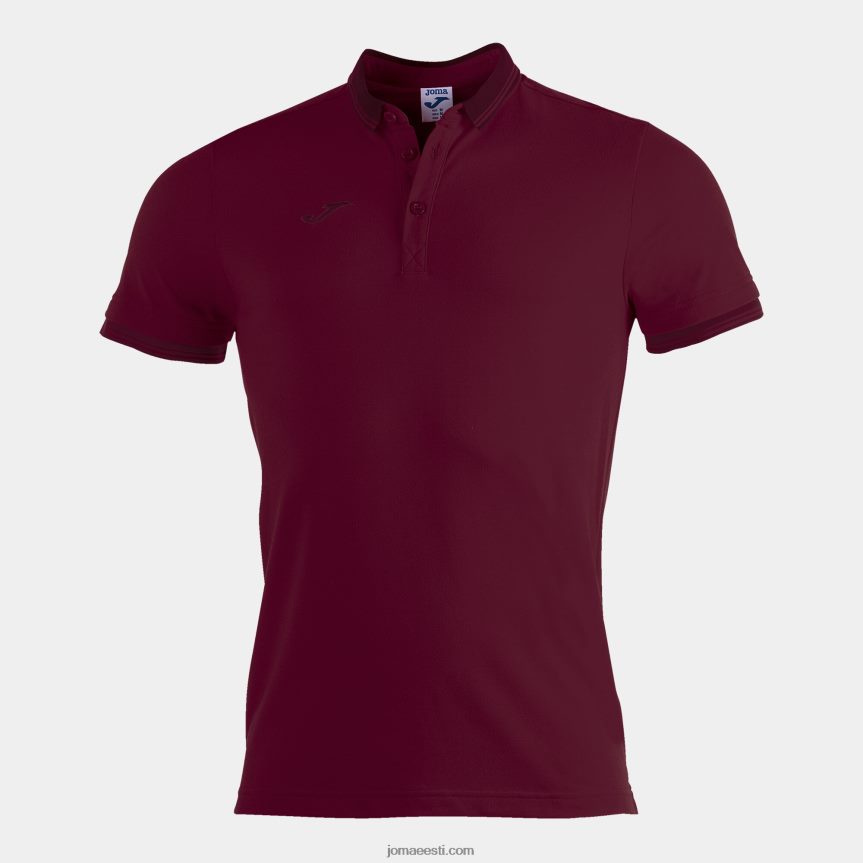 mehed polosärk lühikeste varrukatega bali ii DJNBH991 Burgundia Joma