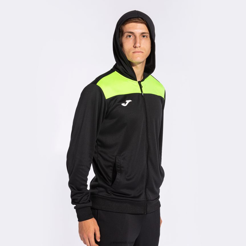 mehed dressikas phoenix ii DJNBH4472 must fluorestseeruv kollane Joma