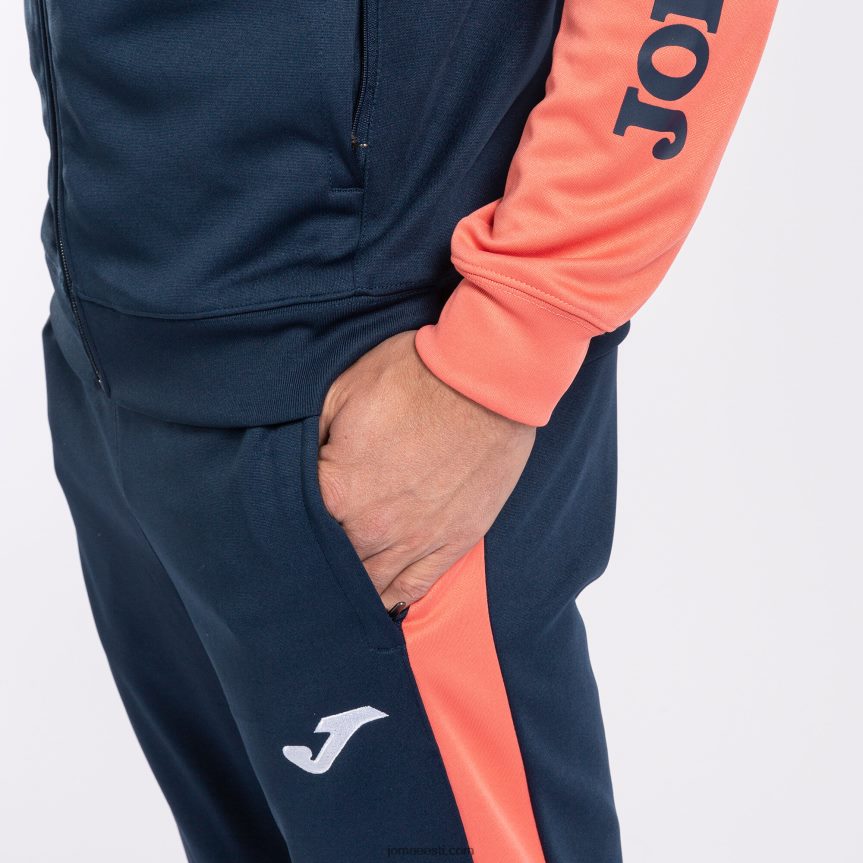 mehed spordidressi ökomeistrivõistlused DJNBH1546 tumesinine fluorestseeruv oranž Joma
