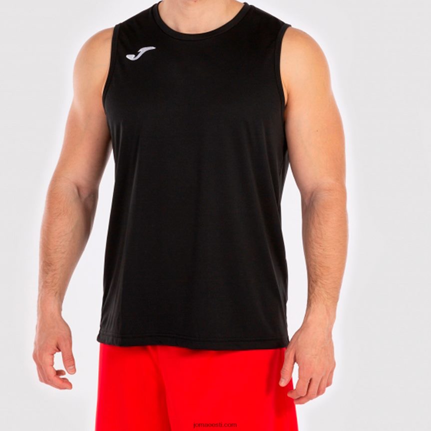 mehed varrukateta t-särgi kombikorv DJNBH4201 must Joma