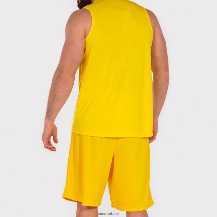 mehed varrukateta t-särgi kombikorv DJNBH4205 kollane Joma
