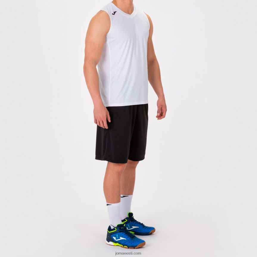 mehed varrukateta t-särk cancha iii DJNBH3164 valge Joma