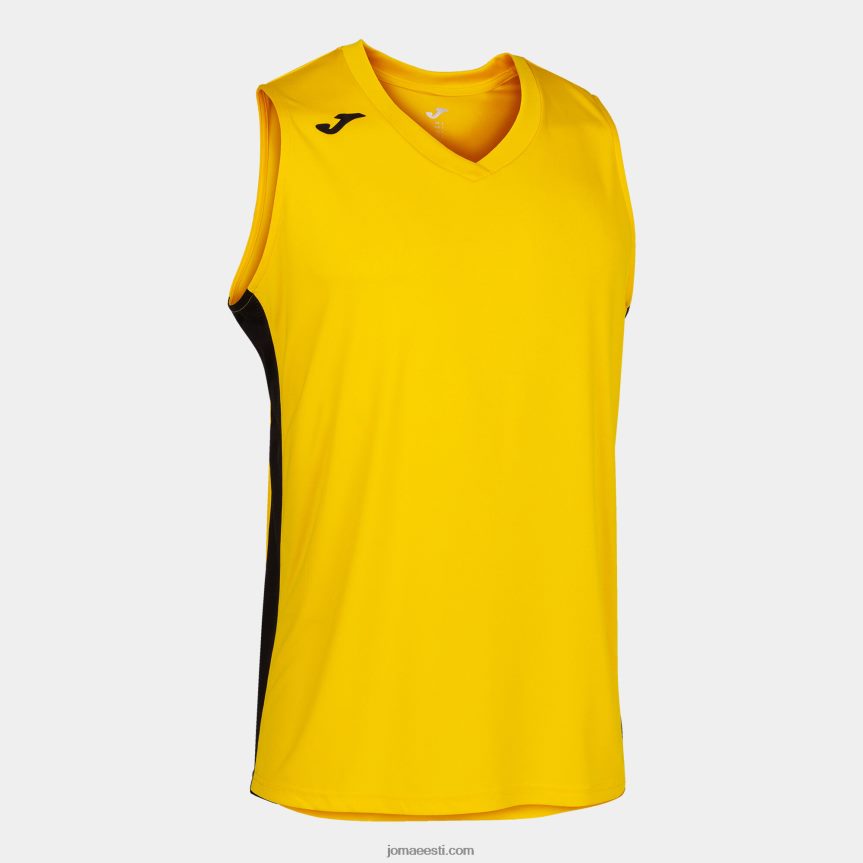 mehed varrukateta t-särk cancha iii DJNBH3430 kollane must Joma