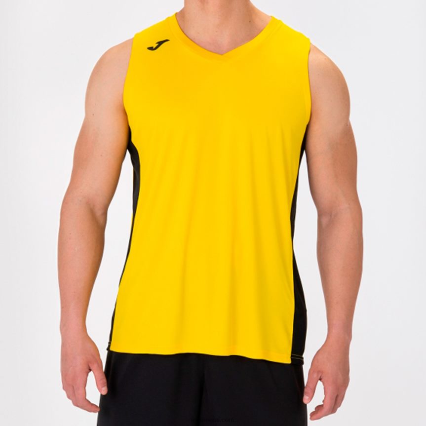 mehed varrukateta t-särk cancha iii DJNBH3430 kollane must Joma