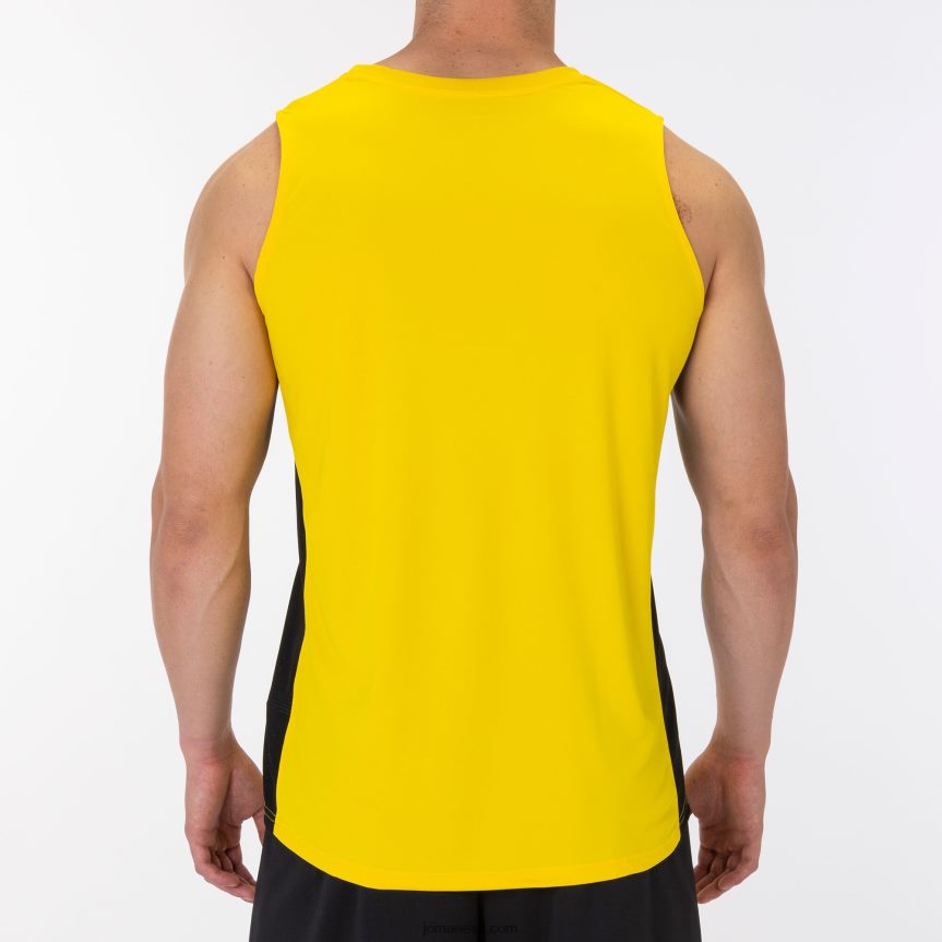 mehed varrukateta t-särk cancha iii DJNBH3430 kollane must Joma