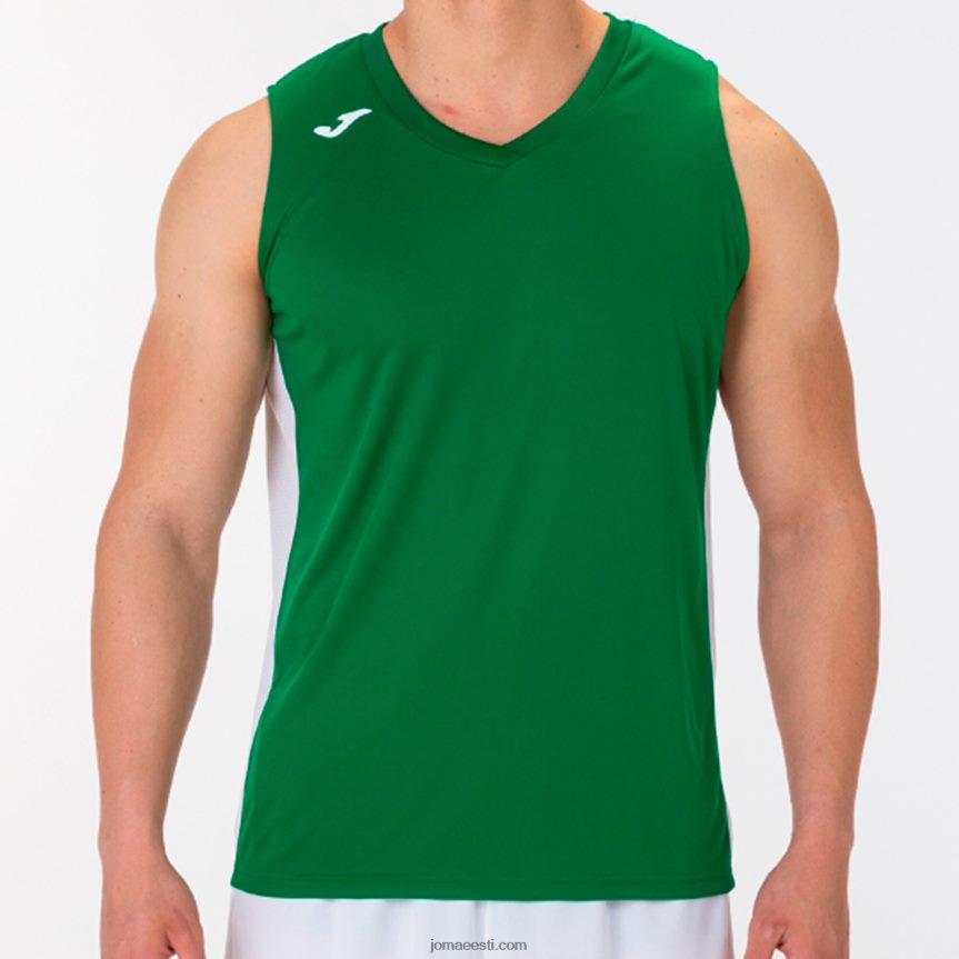 mehed varrukateta t-särk cancha iii DJNBH4155 roheline valge Joma