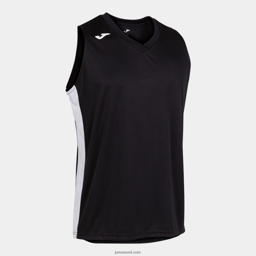 mehed varrukateta t-särk cancha iii DJNBH4593 must valge Joma