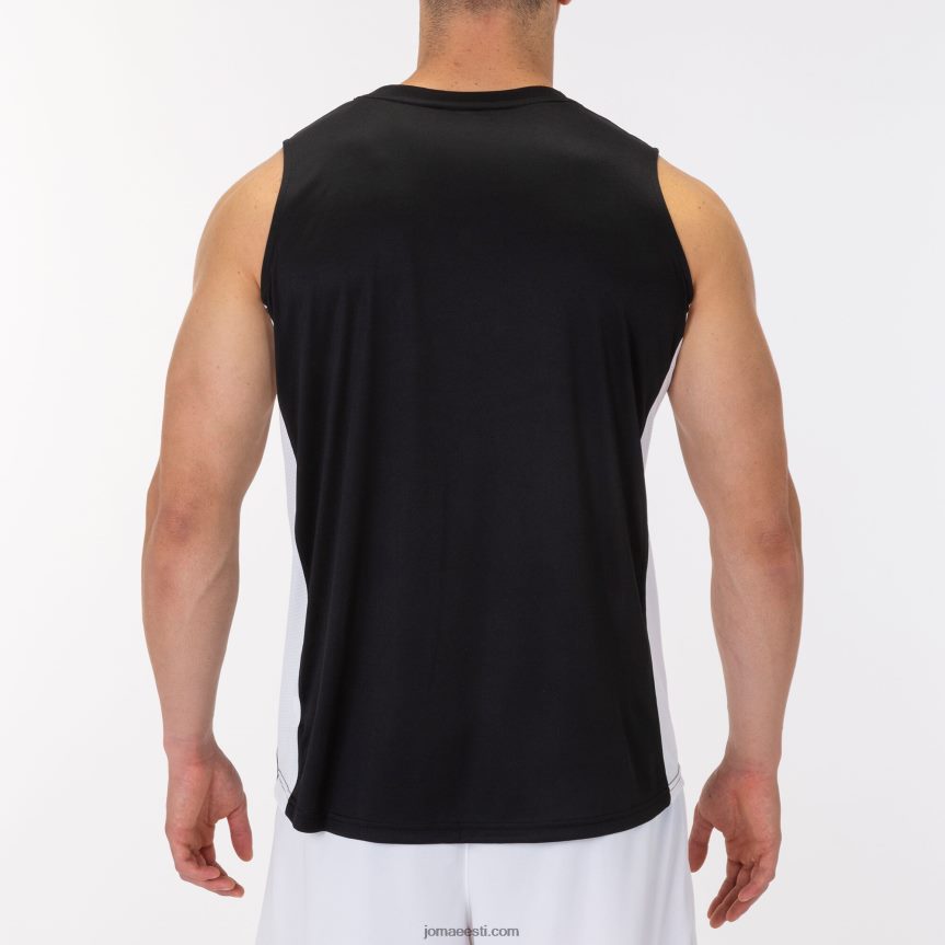 mehed varrukateta t-särk cancha iii DJNBH4593 must valge Joma